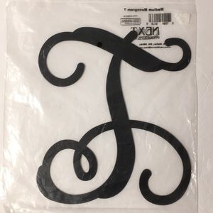New in Package Medium Monogram Letter T Metal Blk